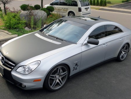 MB CLS matte black partial wrap