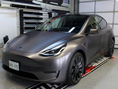 Tesla Y Satin Dark Grey
